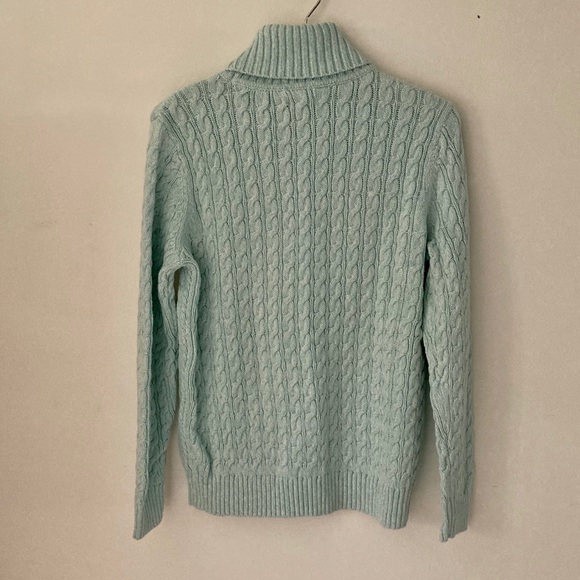 NWT Mint Heather 100% Cotton Cable Fold-over - Picture 2 of 6